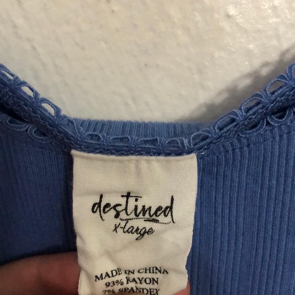 Blue crop top - Picture 2 of 3
